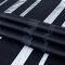 1 Yard Italian Black Cotton Awning Striped Polyester Organza Fabric